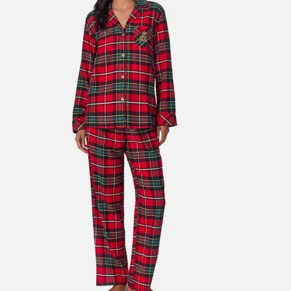 Ralph Lauren Big RED TARTAN PLAID Lightweight Flannel Classic Pajama XS M L XL - Picture 5 of 7